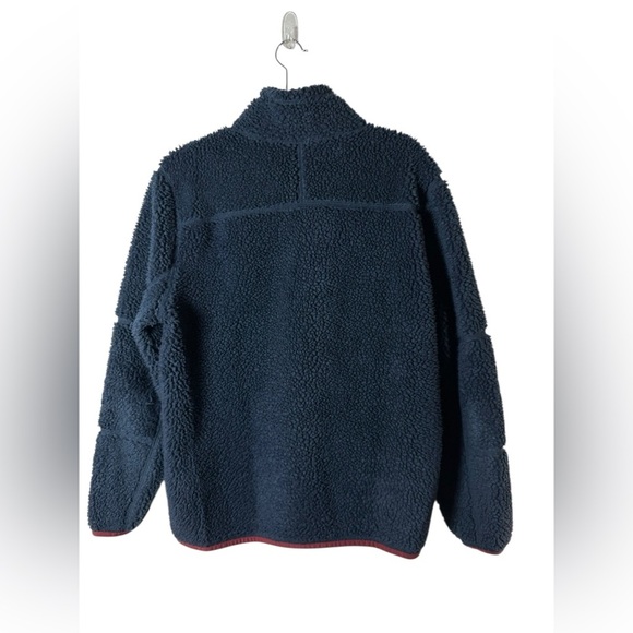 L.L.Bean Sherpa Fleece Jacket Men’s Medium Regular Blue Full Zip - Picture 4 of 11